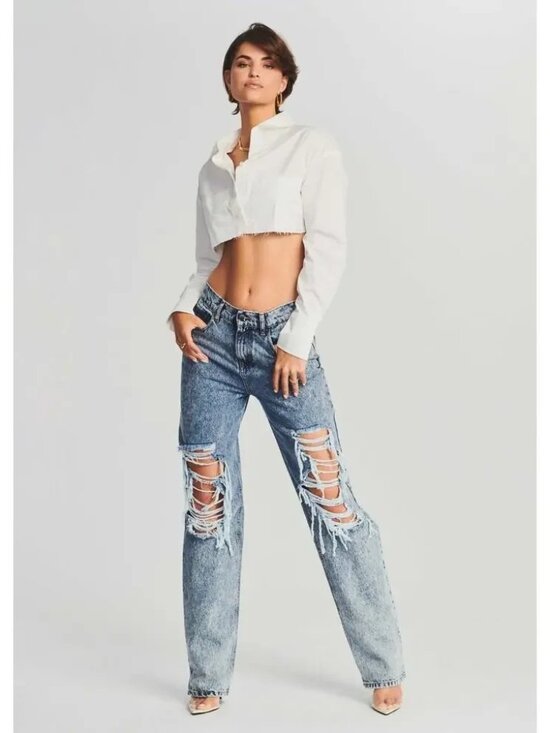 retrofête Chris Jean Denim - NWT retrofête Chris Jean Distressed Light Wash Straight Sz 27